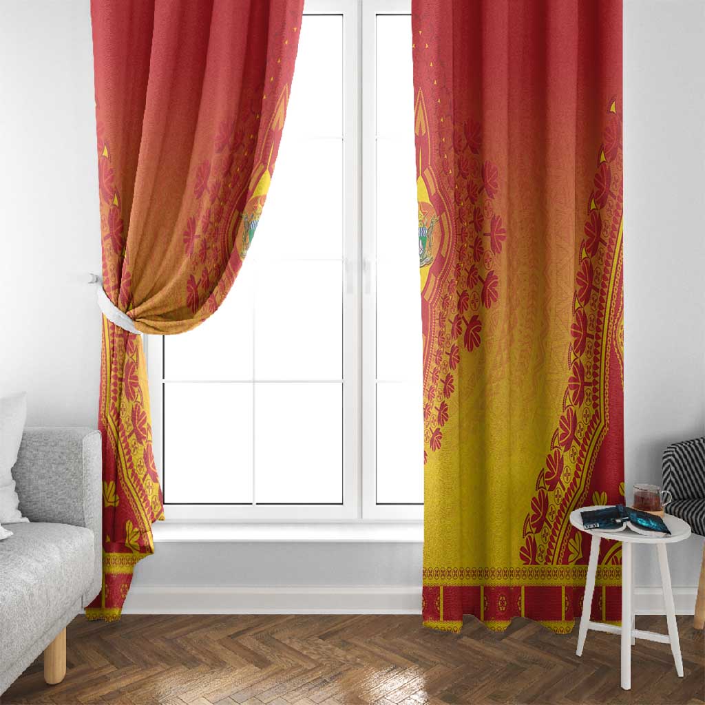 Afro Zimbabwe Window Curtain African Dashiki Style - African Pride