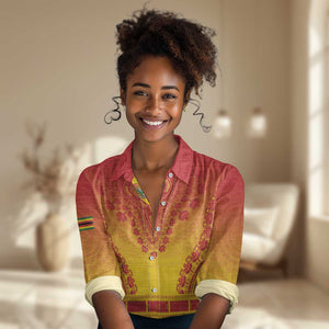 Personalized Afro Zimbabwe Women Casual Shirt African Dashiki Style - African Pride