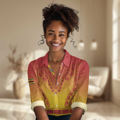Personalized Afro Zimbabwe Women Casual Shirt African Dashiki Style - African Pride