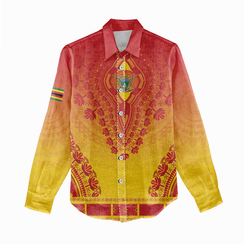 Personalized Afro Zimbabwe Women Casual Shirt African Dashiki Style - African Pride