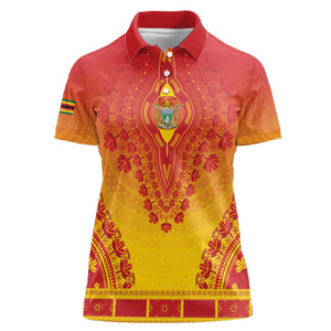 Personalized Afro Zimbabwe Women Polo Shirt African Dashiki Style - African Pride