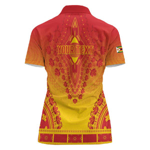 Personalized Afro Zimbabwe Women Polo Shirt African Dashiki Style - African Pride