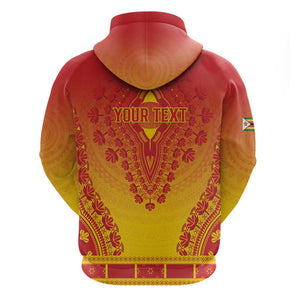 Personalized Afro Zimbabwe Zip Hoodie African Dashiki Style - African Pride