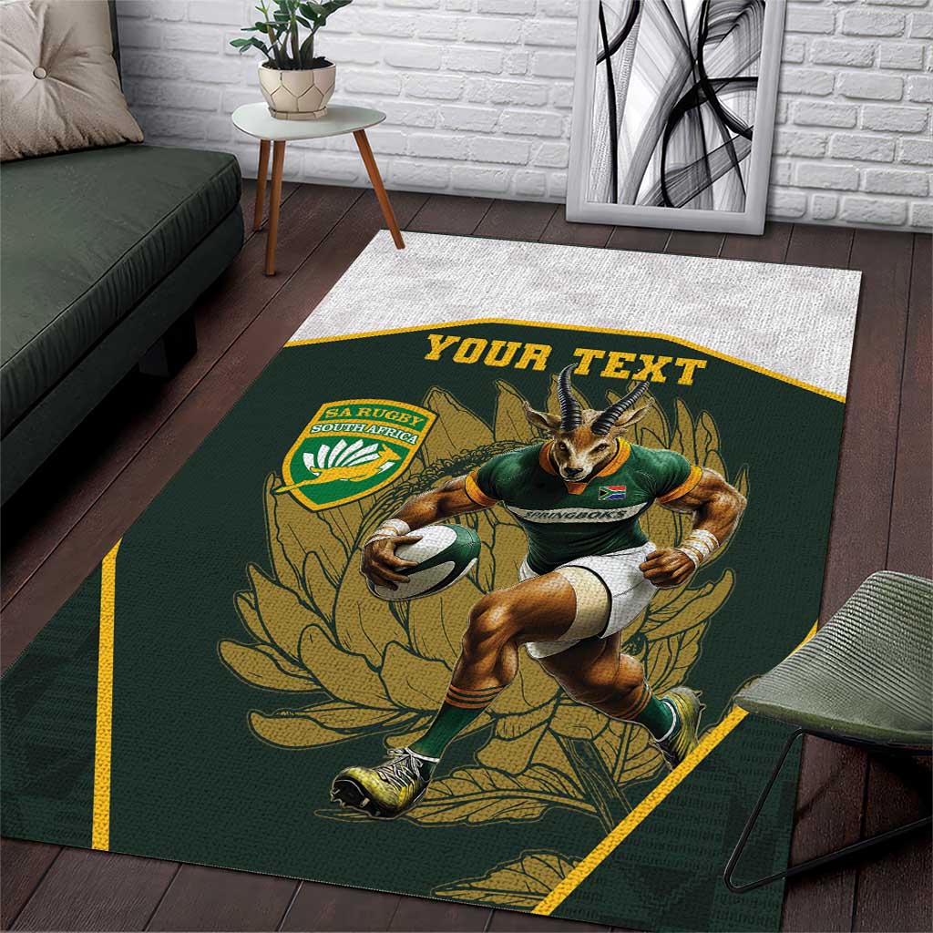 Carpets Rugby Team South Africa Rugby Personalised Area Rug Springboks Mascot With King ...