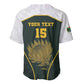 South Africa Rugby Personalised Baseball Jersey Springboks Mascot With King Protea -  African Pattern