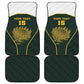South Africa Rugby Personalised Car Mats Springboks Mascot With King Protea -  African Pattern