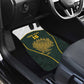 South Africa Rugby Personalised Car Mats Springboks Mascot With King Protea -  African Pattern