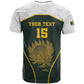 South Africa Rugby Personalised T shirt Springboks Mascot With King Protea -  African Pattern