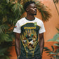 South Africa Rugby Personalised T shirt Springboks Mascot With King Protea -  African Pattern