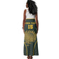 South Africa Rugby Personalised Tank Maxi Dress Springboks Mascot With King Protea -  African Pattern