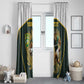 South Africa Rugby Personalised Window Curtain Springboks Mascot With King Protea -  African Pattern