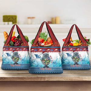 Personalised Cape Verde Christmas Grocery Bag Manatee Feliz Natal