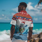 Personalised Cape Verde Christmas Hawaiian Shirt Manatee Feliz Natal