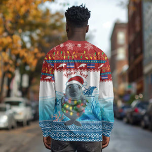 Personalised Cape Verde Christmas Long Sleeve Shirt Manatee Feliz Natal LT15
