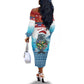 Personalised Cape Verde Christmas Off The Shoulder Long Sleeve Dress Manatee Feliz Natal