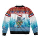 Personalised Cape Verde Christmas Sleeve Zip Bomber Jacket Manatee Feliz Natal