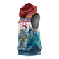 Personalised Cape Verde Christmas Sleeveless Hoodie Manatee Feliz Natal - African Pride