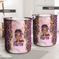 Black Her Story Laundry Basket Faith Pink Leopard - African Pride