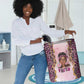 Black Her Story Laundry Basket Faith Pink Leopard - African Pride