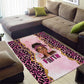 Black Her Story Area Rug Faith Pink Leopard - African Pride