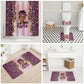 Black Her Story Bathroom Set Faith Pink Leopard - African Pride