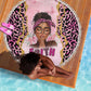 Black Her Story Beach Blanket Faith Pink Leopard - African Pride