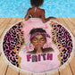 Black Her Story Beach Blanket Faith Pink Leopard - African Pride