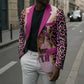Black Her Story Blazer Faith Pink Leopard - African Pride