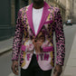 Black Her Story Blazer Faith Pink Leopard - African Pride