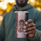 Black Her Story 4 in 1 Can Cooler Tumbler Faith Pink Leopard - African Pride