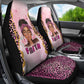 Black Her Story Car Seat Cover Faith Pink Leopard - African Pride