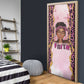 Black Her Story Door Cover Faith Pink Leopard - African Pride