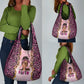 Black Her Story Grocery Bag Faith Pink Leopard - African Pride