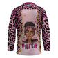 Black Her Story Hockey Jersey Faith Pink Leopard - African Pride