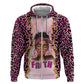 Black Her Story Hoodie Faith Pink Leopard - African Pride