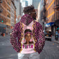 Black Her Story Hoodie Faith Pink Leopard - African Pride