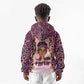 Black Her Story Kid Hoodie Faith Pink Leopard - African Pride