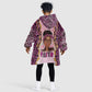 Black Her Story Kid Wearable Blanket Hoodie Faith Pink Leopard - African Pride