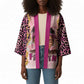 Black Her Story Kimono Faith Pink Leopard - African Pride