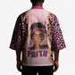 Black Her Story Kimono Faith Pink Leopard - African Pride