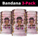 Black Her Story Neck Gaiter Faith Pink Leopard - African Pride