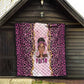 Black Her Story Quilt Faith Pink Leopard - African Pride