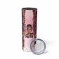 Black Her Story Skinny Tumbler Faith Pink Leopard - African Pride