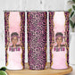Black Her Story Skinny Tumbler Faith Pink Leopard - African Pride
