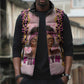 Black Her Story Sleeveless Puffer Jacket Faith Pink Leopard - African Pride