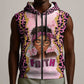 Black Her Story Sleeveless Zip Hoodie Faith Pink Leopard - African Pride