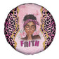 Black Her Story Spare Tire Cover Faith Pink Leopard - African Pride