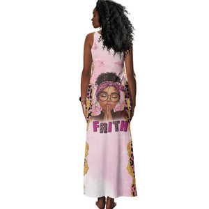 Black Her Story Tank Maxi Dress Faith Pink Leopard - African Pride