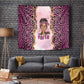 Black Her Story Tapestry Faith Pink Leopard - African Pride