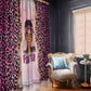 Black Her Story Window Curtain Faith Pink Leopard - African Pride